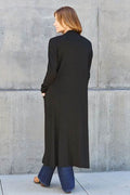 Basic Bae Full Size Open Front Long Sleeve Cover Up - Hovatok