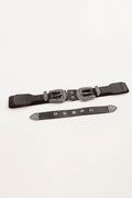 Symmetrical Zinc Alloy Buckle PU Leather Belt - Hovatok