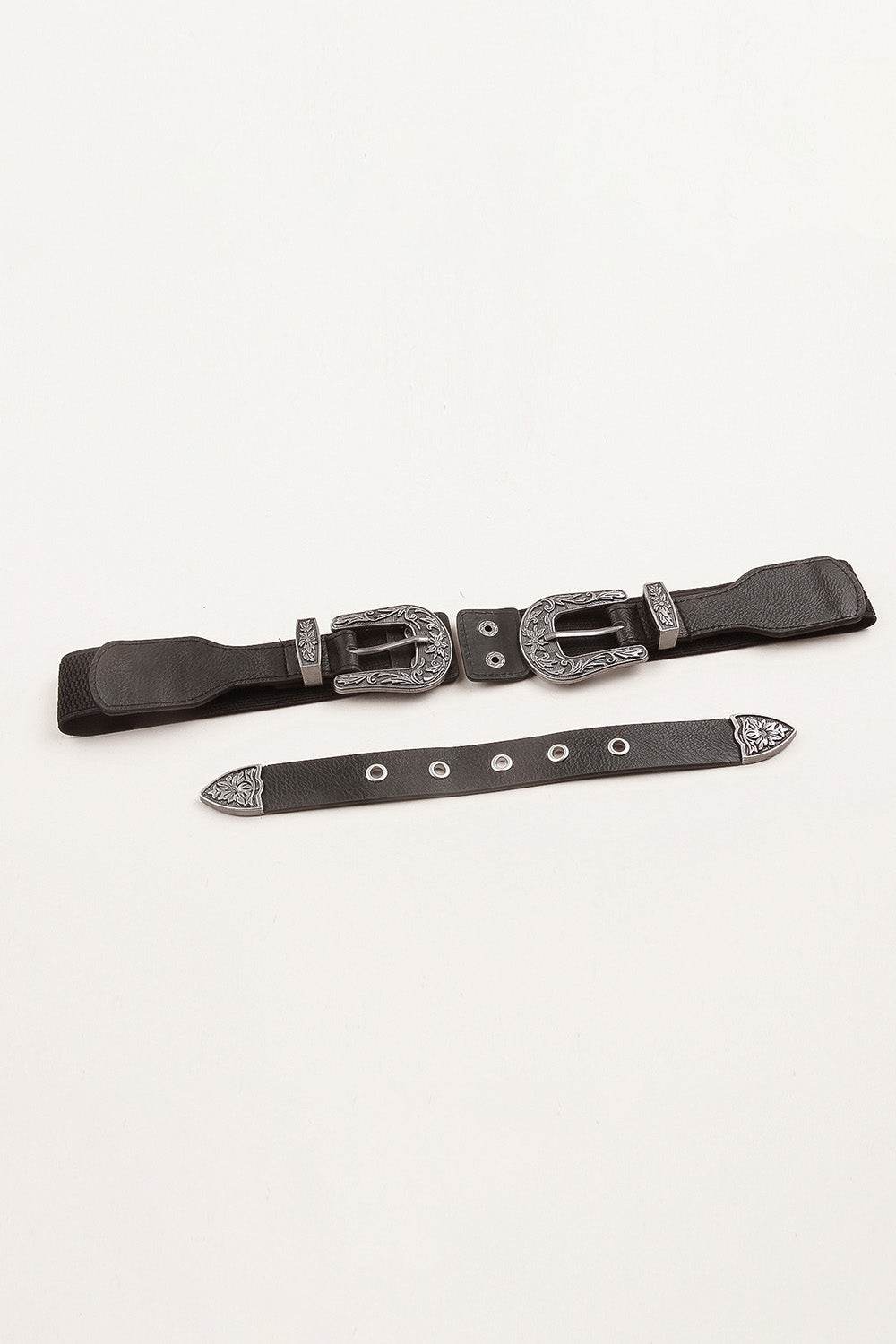 Symmetrical Zinc Alloy Buckle PU Leather Belt - Hovatok