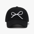 Bow Embroidered Cotton Baseball Cap - Hovatok