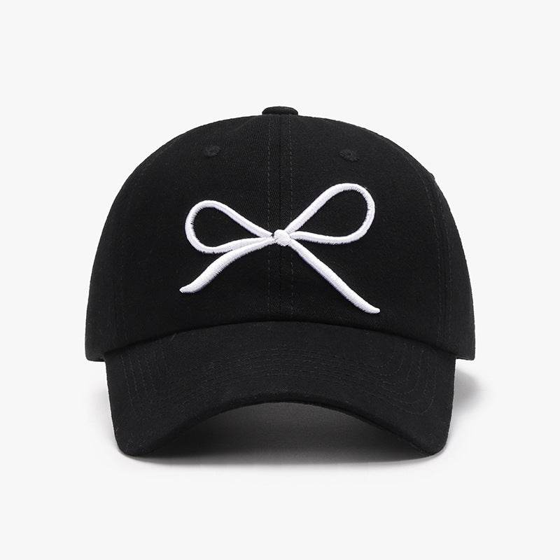 Bow Embroidered Cotton Baseball Cap - Hovatok