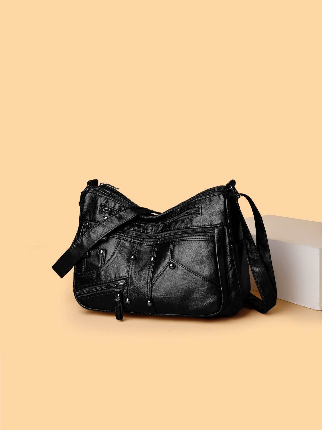 PU Leather Adjustable Strap Shoulder Bag - Hovatok