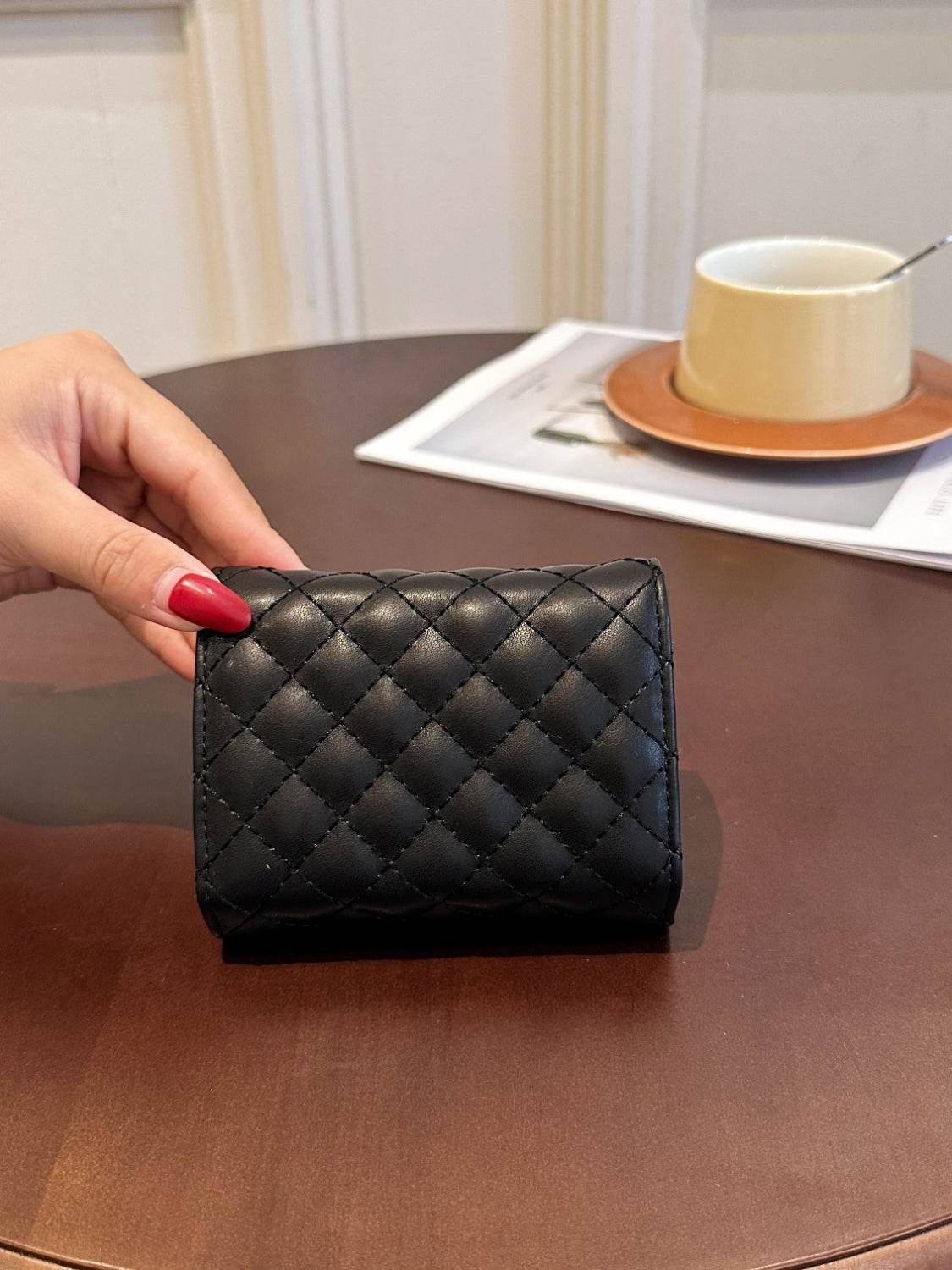PU Leather Solid Color Wallet - Hovatok