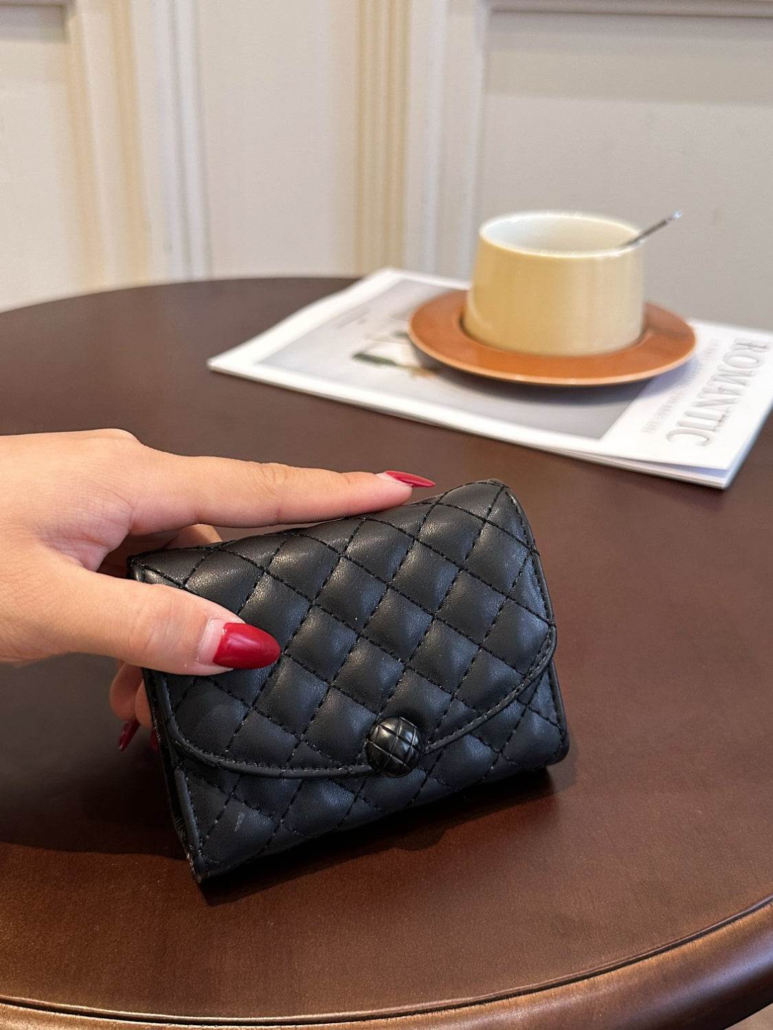 PU Leather Solid Color Wallet - Hovatok