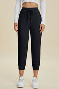 Basic Bae Full Size Air Scuba Drawstring High Waist Cropped Pants - Hovatok