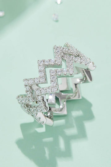 Adored Moissanite Zigzag Stacking Rings - Hovatok