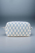 Zenana Checkered Pattern Knitted Cosmetic Pouch - Hovatok