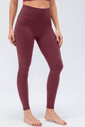 Wide Waistband Slim Fit Active Leggings - Hovatok