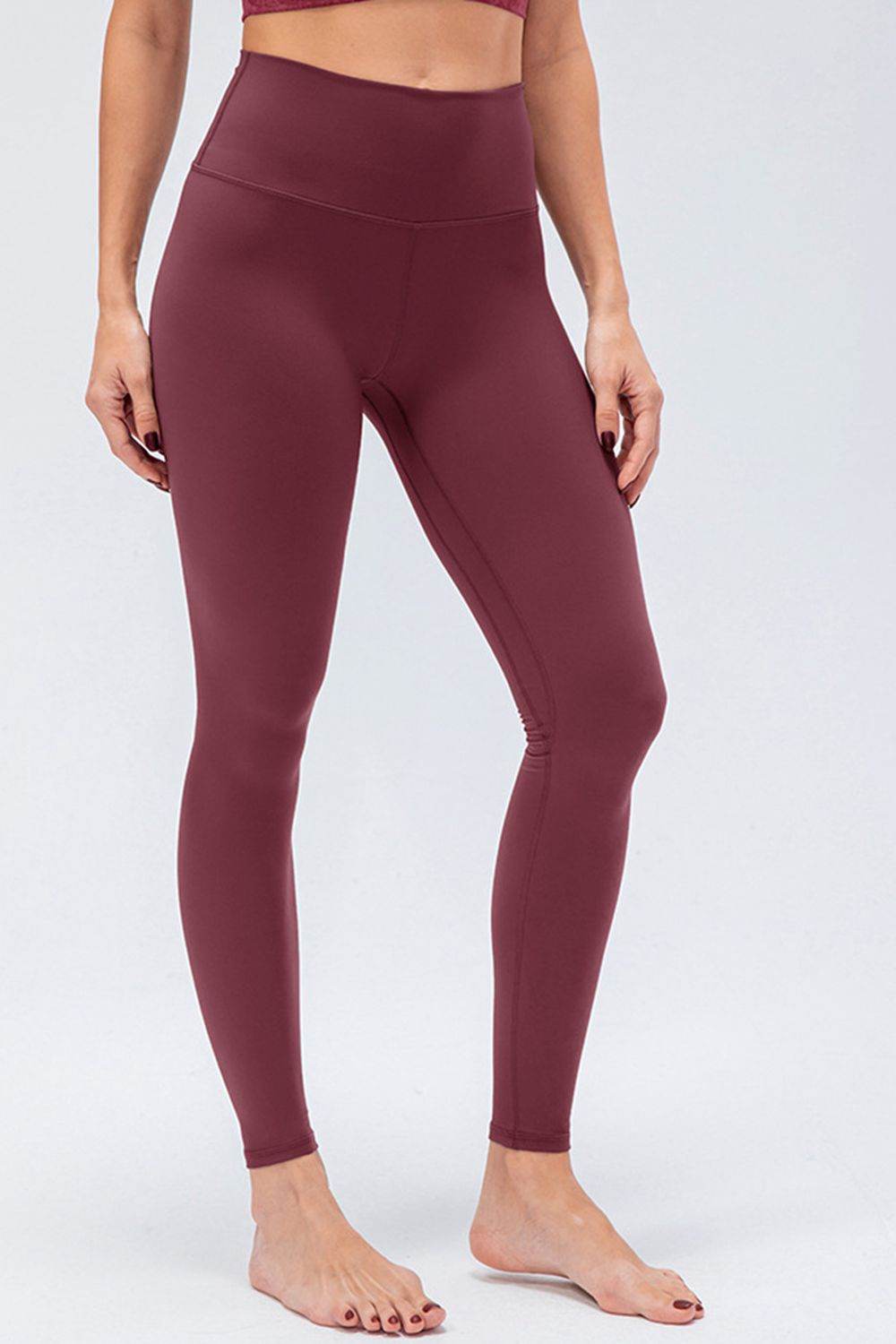 Wide Waistband Slim Fit Active Leggings - Hovatok
