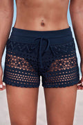 Full Size Drawstring Waist Swim Shorts - Hovatok