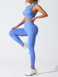 Round Neck Tank and High Waist Leggings Active Set - Hovatok