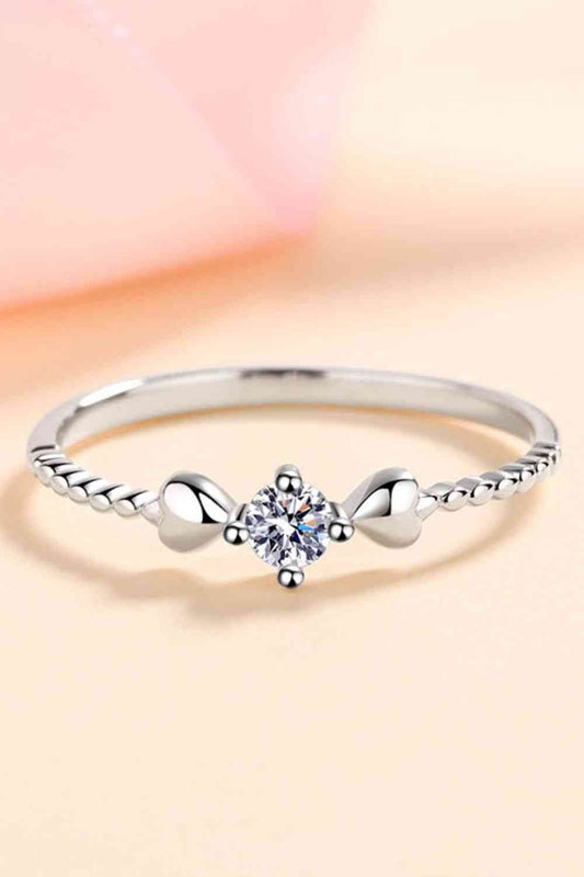 Adored Moissanite Heart 925 Sterling Silver Ring - Hovatok