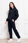 Drop Shoulder Long Sleeve Hoodie and Pants Set - Hovatok