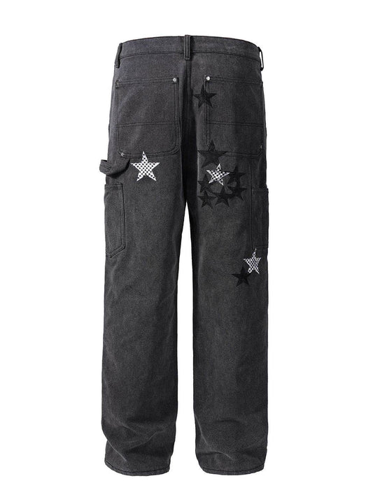 Men's Pocketed Star Jeans - Hovatok