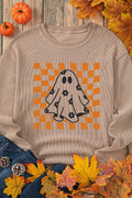 Ghost Round Neck Long Sleeve Sweatshirt - Hovatok
