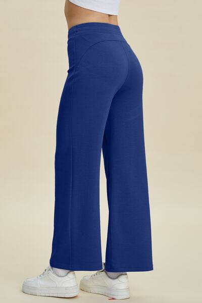 Basic Bae Full Size Air Scuba Drawstring Wide Leg Pants - Hovatok