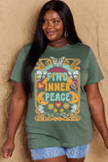 Simply Love Full Size FIND INNER PEACE Graphic Cotton T-Shirt - Hovatok