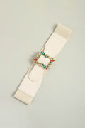Multicolored Leaf Buckle Elastic Belt - Hovatok