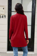 Basic Bae Full Size Open Front Long Sleeve Cardigan with Pockets - Hovatok