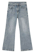 Washed Bootcut Men's Jeans with Pockets - Hovatok
