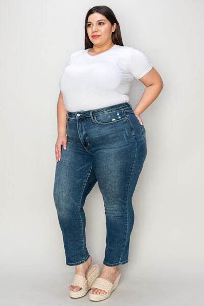 Judy Blue Full Size Tummy Control High Waist Slim Jeans - Hovatok