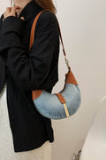 Contrast Denim Shoulder Bag - Hovatok
