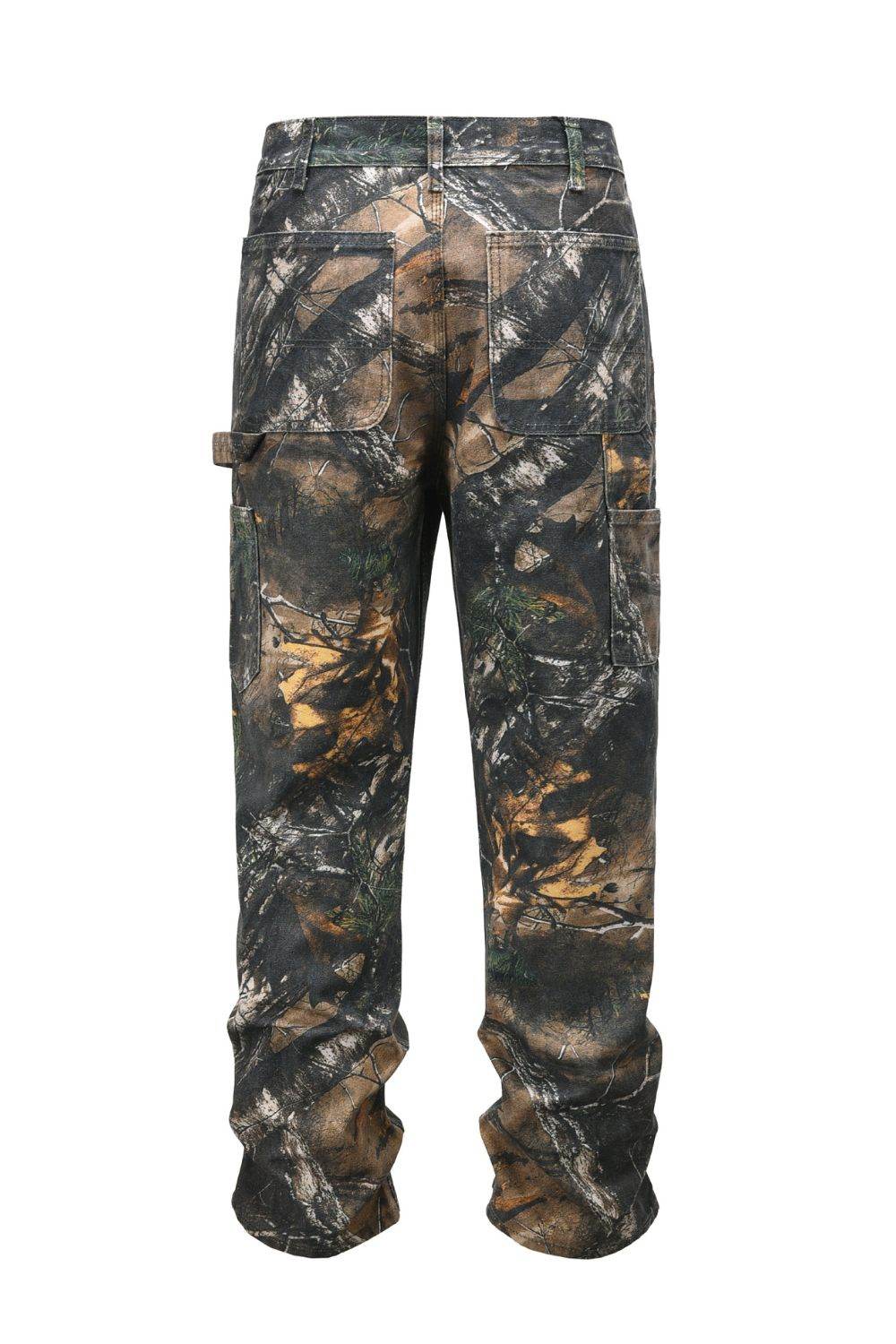Men's Camouflage Leaf-Print Cargo Jeans - Hovatok
