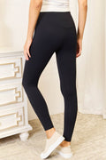Double Take Wide Waistband Sports Leggings - Hovatok