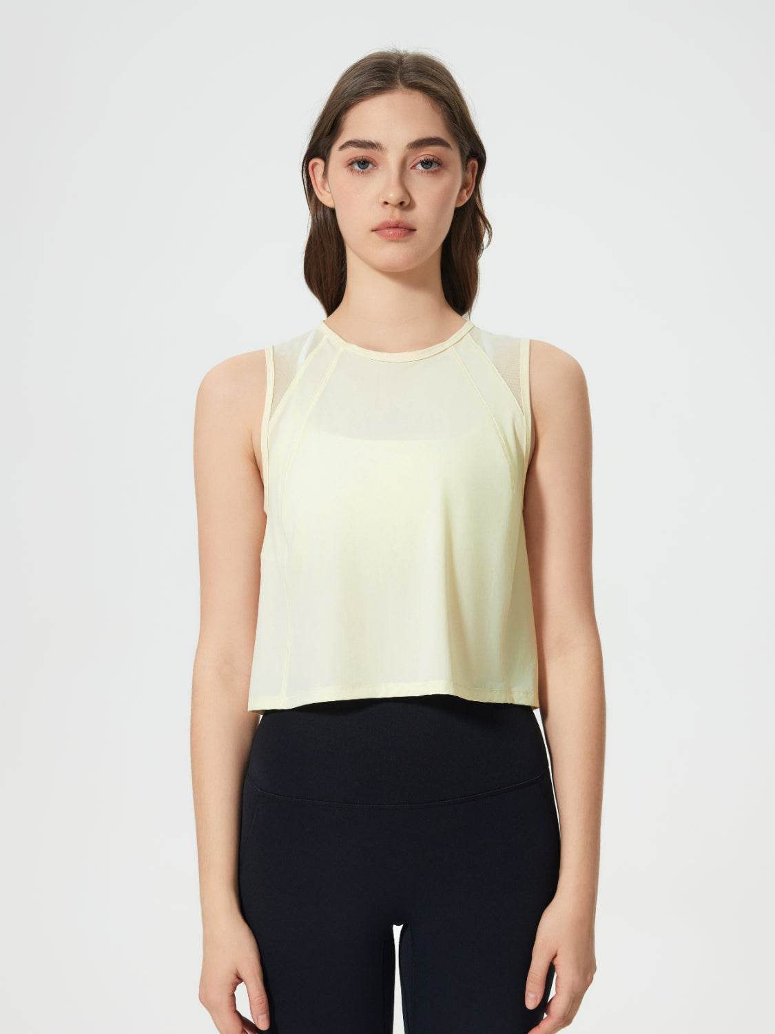 Millennia Round Neck Cropped Active Tank - Hovatok