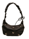 Butterfly Ruched Strap Shoulder Bag - Hovatok