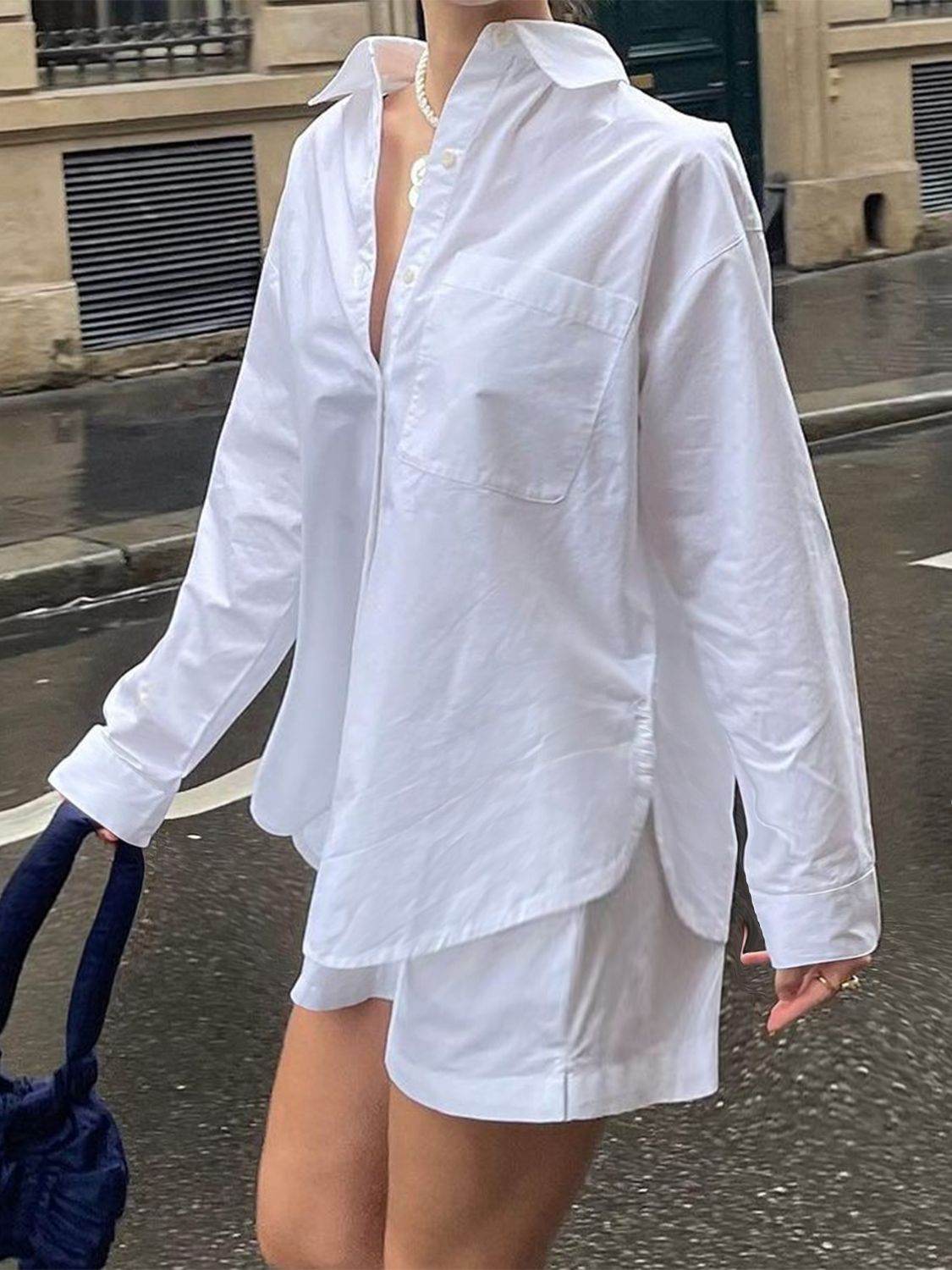 Devine Collared Neck Long Sleeve Shirt - Hovatok