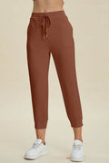 Basic Bae Full Size Air Scuba Drawstring High Waist Cropped Pants - Hovatok