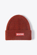 NEWYORK Patch Rib-Knit Cuffed Beanie - Hovatok