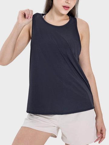 Millennia Round Neck Wide Strap Active Tank - Hovatok