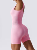 Basic Bae Ribbed Sleeveless Active Romper - Hovatok