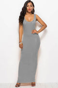 Scoop Neck Wide Strap Maxi Dress - Hovatok