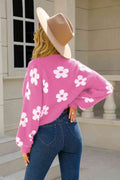 Angel Wings Floral Open Front Fuzzy Cardigan - Hovatok
