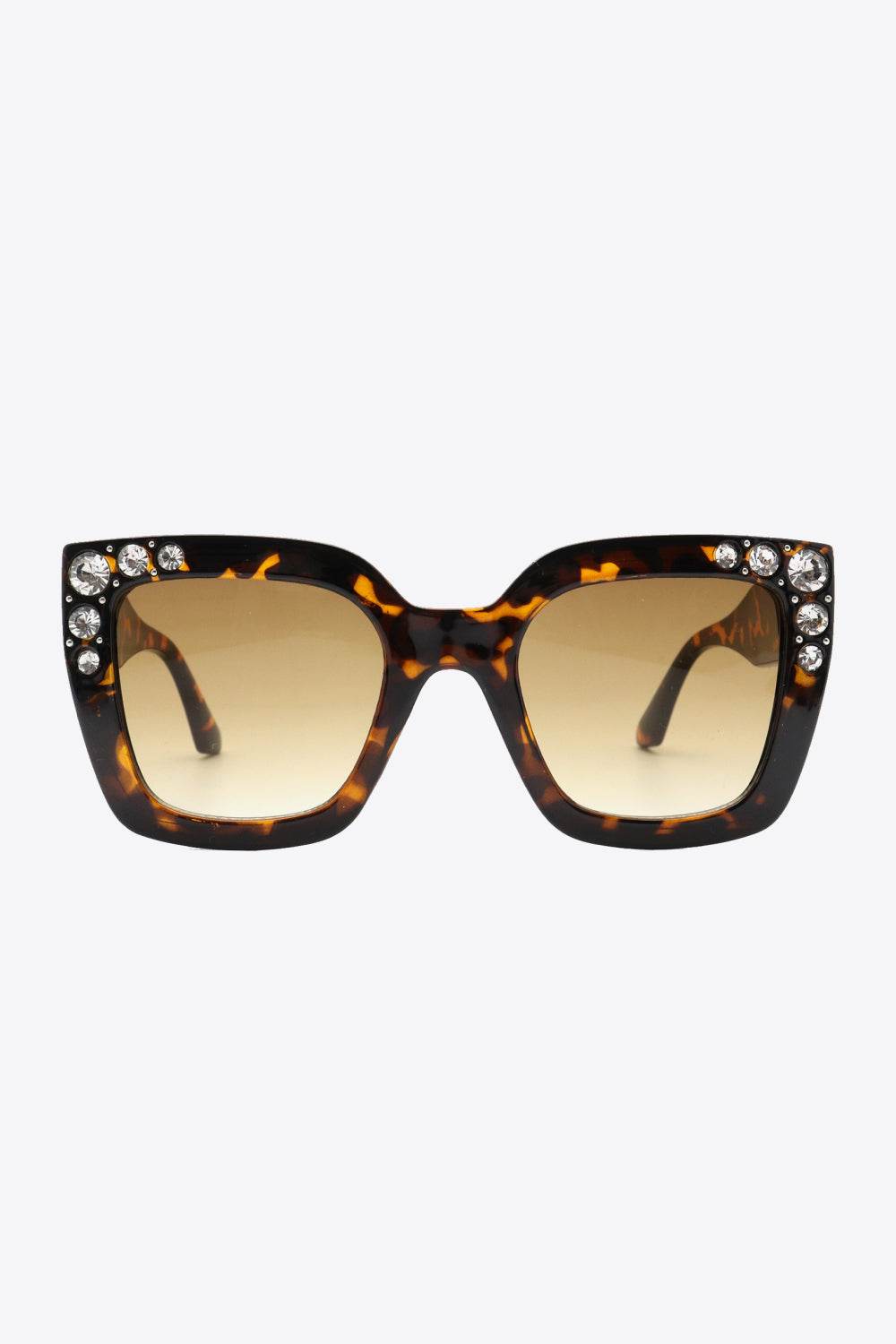 Inlaid Rhinestone Polycarbonate Sunglasses - Hovatok