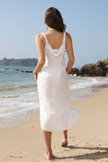 Slit Scoop Neck Wide Strap Cover Up - Hovatok