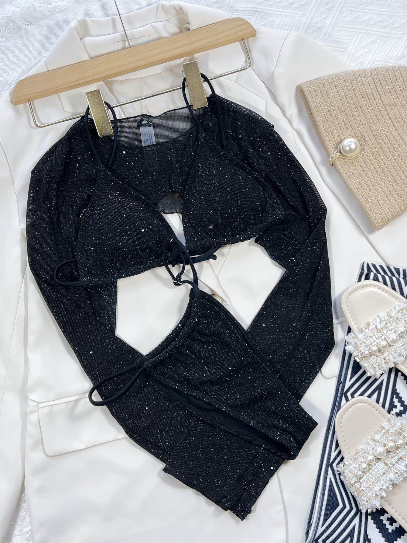 Glitter Three-Piece Swim Set - Hovatok