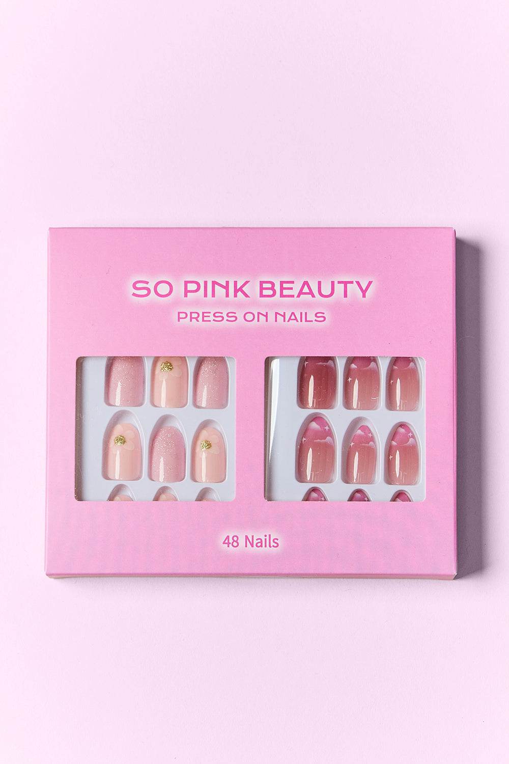SO PINK BEAUTY Press On Nails 2 Packs - Hovatok