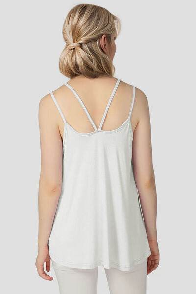 Basic Bae Bamboo Scoop Neck Double Spaghetti Straps Cami - Hovatok
