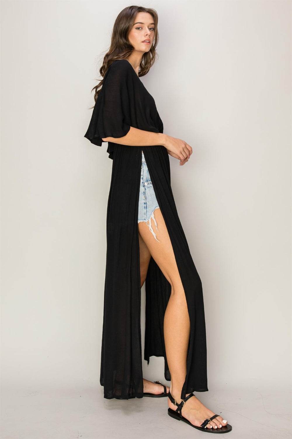 HYFVE Tie Back Maxi Split Cover Up Dress - Hovatok