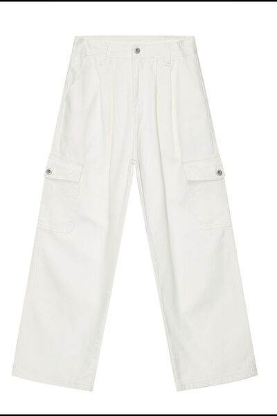 Wide Leg Jeans with Pockets - Hovatok