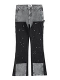 Men's Contrast Washed Bootcut Jeans - Hovatok