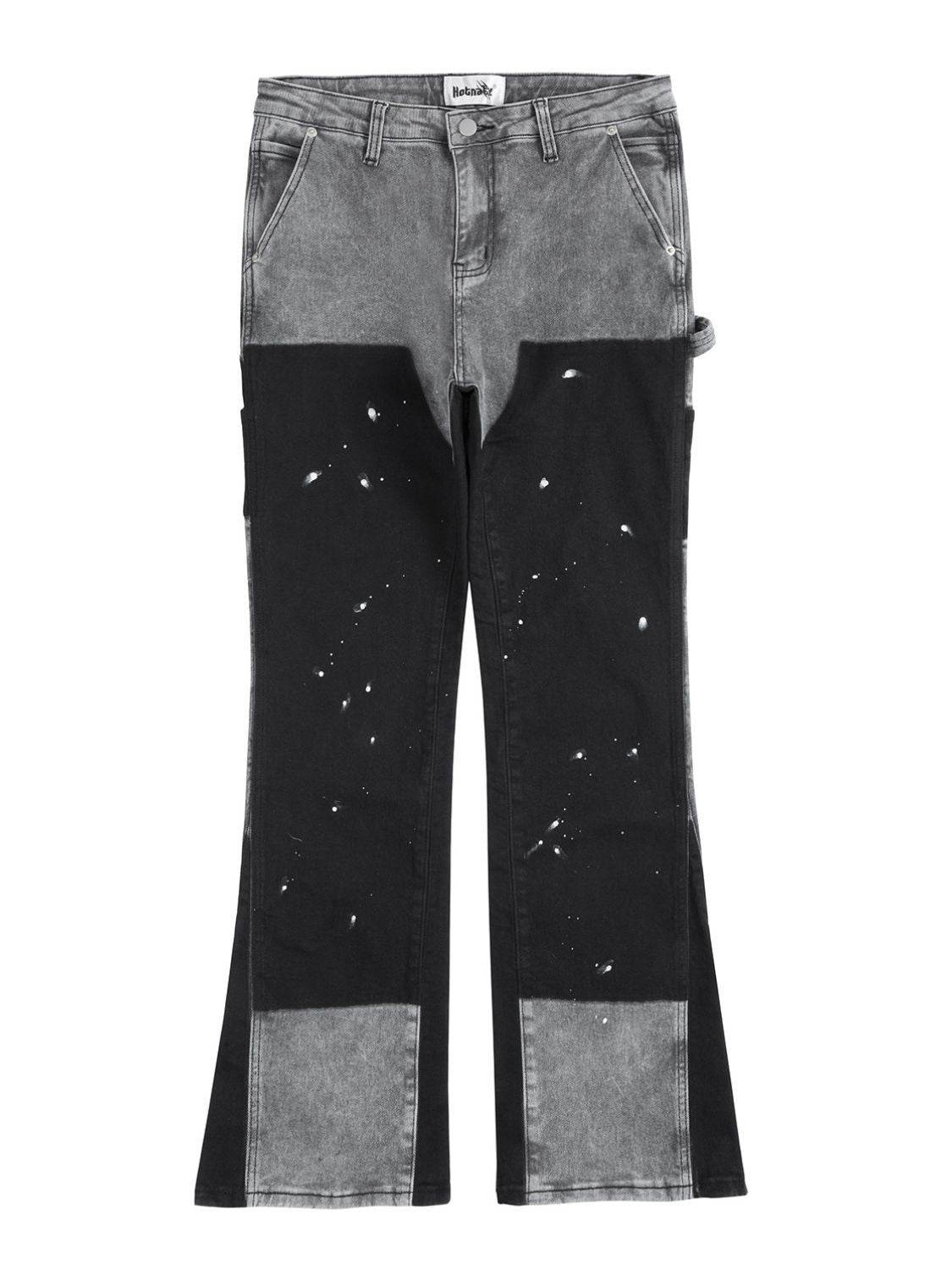 Men's Contrast Washed Bootcut Jeans - Hovatok