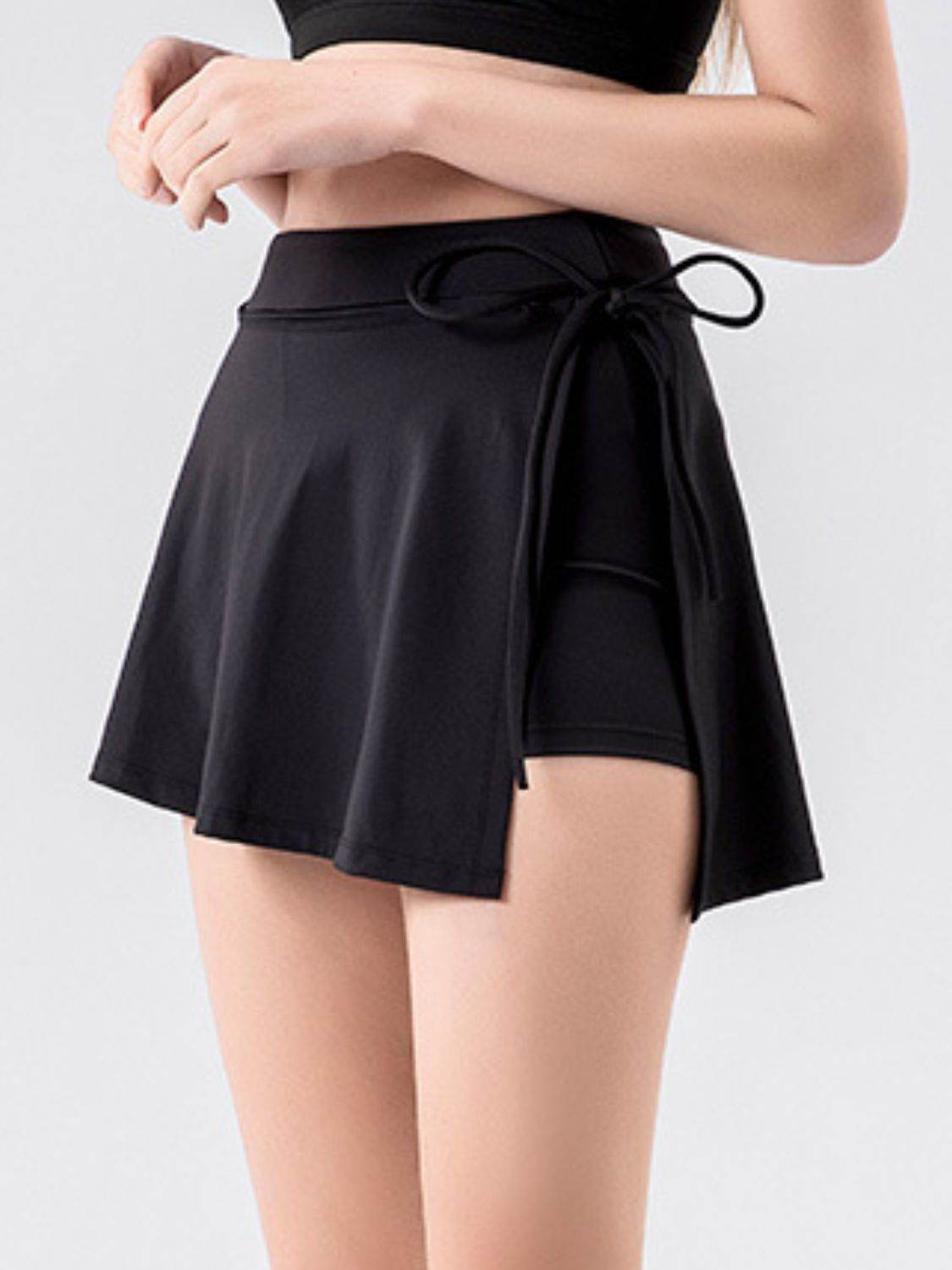 High Waist Active Skort with Pockets - Hovatok