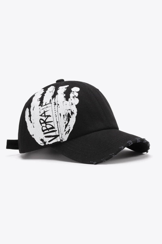 VIBRA Graphic Distressed Adjustable Baseball Cap - Hovatok