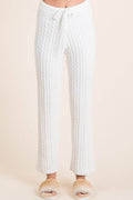 BiBi Cable-Knit High Waist Sweater Pants - Hovatok