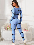 Scoop Neck Long Sleeve Active Jumpsuit - Hovatok